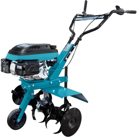Könner & Söhnen KS 4HP-70 Benzin-Bodenhacke mit Riemenantrieb, gartenfräse mit geschmiedete Säbelfräsen, ≤70 cm Arbeitsbreite, ≤27 cm Arbeitstiefe, Motorleistung 5 PS, Gewicht 40 kg