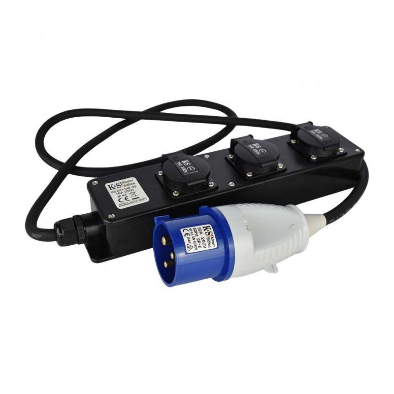 Könner&söhnen - Rallonge électrique adaptateur, 3m de câble - Könner Söhnen ks EX3M-4S