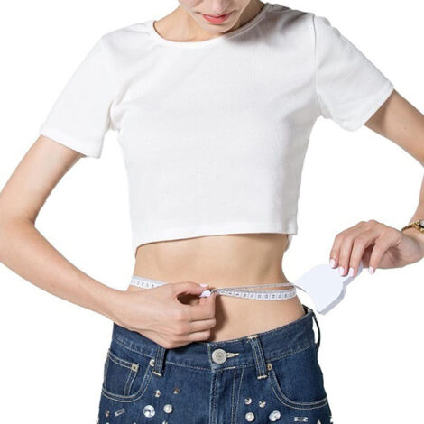 Körpermaßband, 150 cm, weiß, einziehbares Maßband, gebraucht