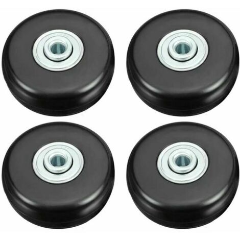 Koffer-Lenkrolle – Gepäckreparatur – Robust, 50 mm – Stumm – Universalgummi – Schwenkbar – Ersatzrad – Ersetzt 4 Lenkrollen für Koffer/Gepäck/Rucksack/Reisen