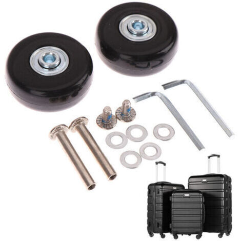 Kofferrad-Ersatzset [45 mm] Kofferrolle, Gepäck, Kofferreparatur, Gummirad, Stoßdämpfer, Universal-Schwenkrad, Ersatz, Transportrad ersetzen  FLITI