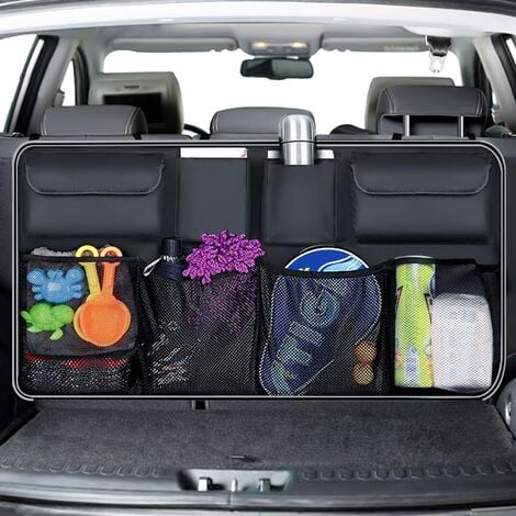 Auto-Hänge-Rücksitz-Kofferraum-Aufbewahrungstasche, Kofferraum-Oxford-Stoff-Hängetasche  (grau)