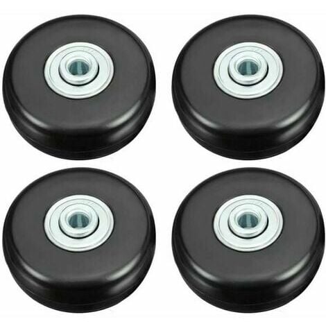 Kofferrolle, Gepäck-Koffer-Reparaturrolle für schwere Lasten, 50 mm, stummes Gummi, Universal-Schwenk-Ersatzrad, Transport ersetzt die Rolle 4 Stück für Koffer/Gepäck/Rucksack/Reisen