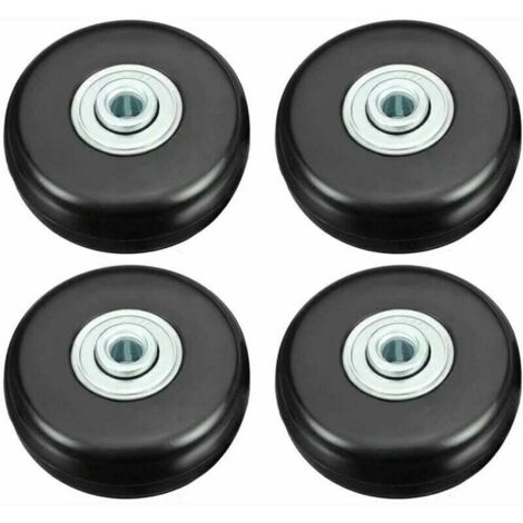 Kofferrollen, Gepäckreparaturrollen, robuste 50-mm-Gummirollen mit geräuscharmer Universal-Drehfunktion für Koffer, Gepäck, Rucksäcke und Reisegepäck