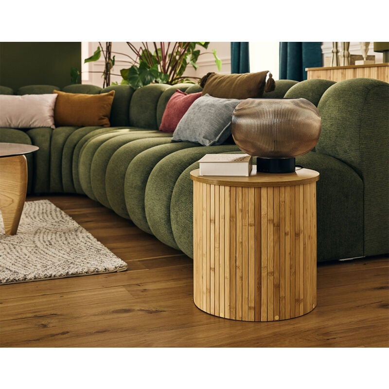 Kofu - bout de canapé - bambou - 40x40 cm - bois