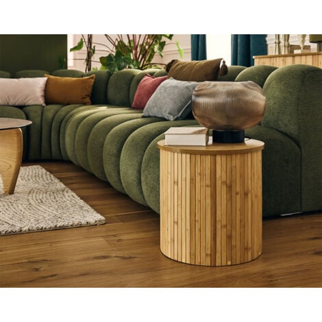 BESTMOBILIER Kofu - bout de canapé - bambou - 40x40 cm - bois