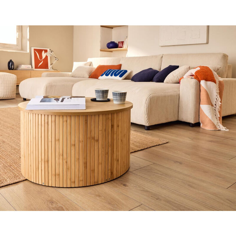 Bestmobilier - Kofu - table basse - bambou - 60 cm - bois