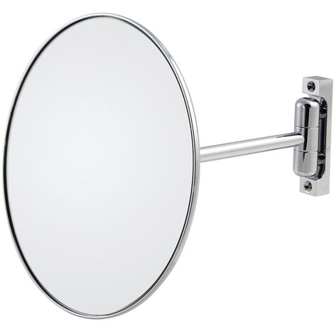 Specchio ingranditore x3 tondo bifacciale da muro cromo D.23. Con