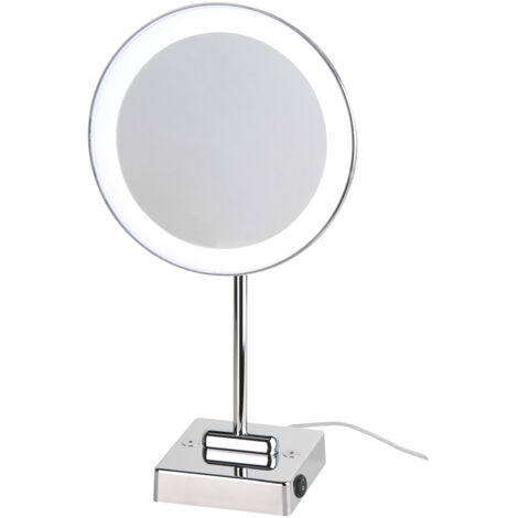 KOH-I-NOOR Discolo led specchio ingranditore x2 tondo da tavolo cromo ø23. illuminazione a led prod: c37/1kk2 codice prod: C37/1KK2