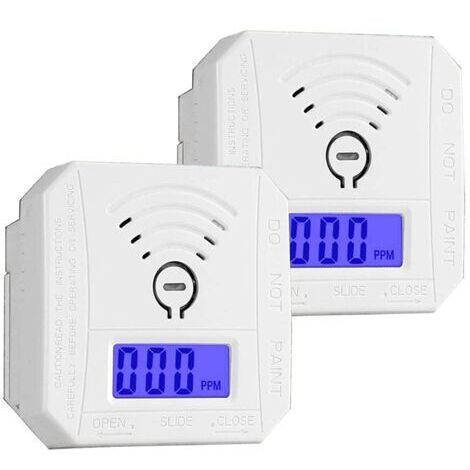 Kohlenmonoxidmelder, CO-Gaswarngerät, CO-Sensor mit digitaler LED-Anzeige für Zuhause und Lager, batteriebetrieben