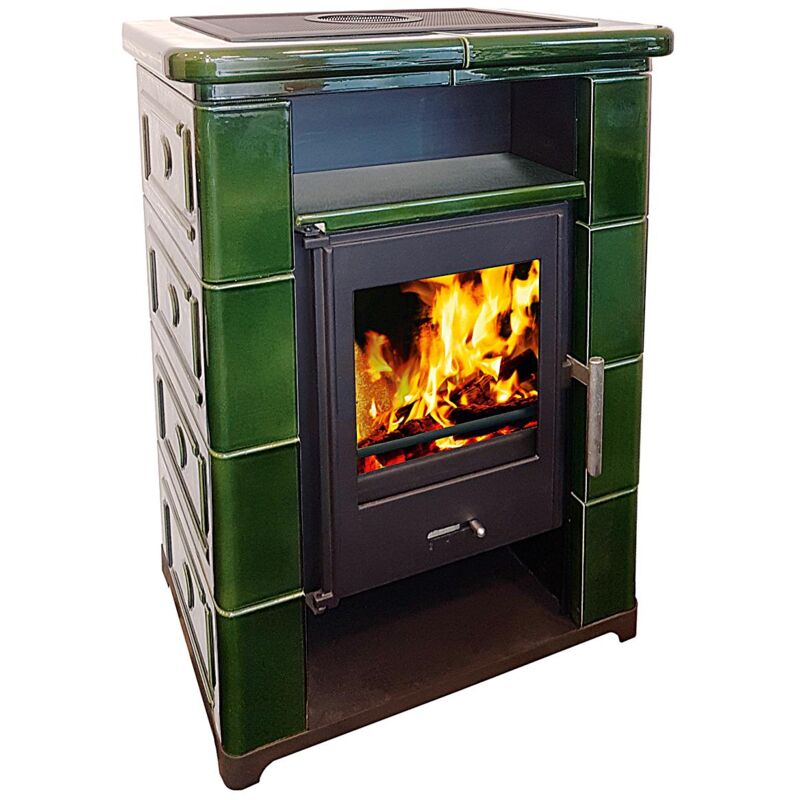 Kohleofen Montafon Keramik grün