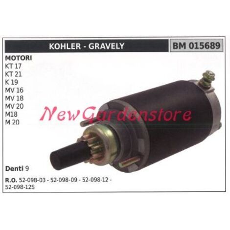 KOHLER Anlasser Rasentraktor Rasenmäher KT 17 21 K 015689
