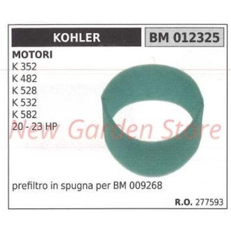 KOHLER filtre à air en éponge pour tracteur de pelouse K 352 482 528 532 582 012325