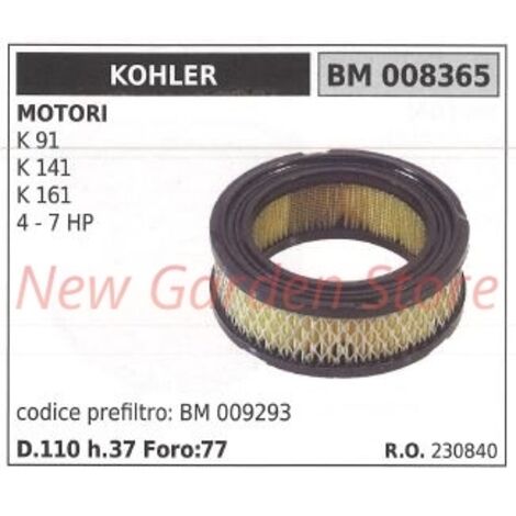 KOHLER filtre à air tracteur de pelouse K 91 141 161 4 7 HP 008365