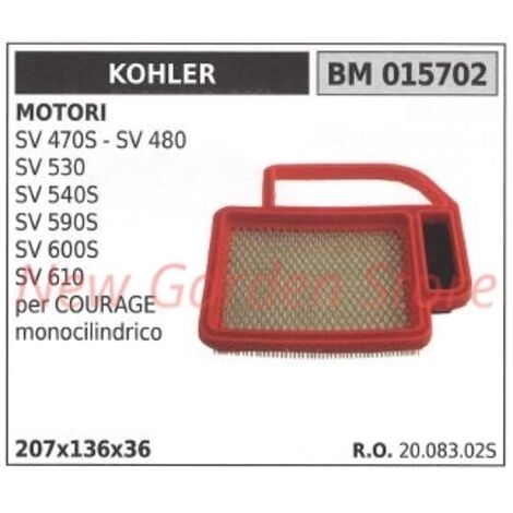 KOHLER filtre à air tracteur de pelouse SV 470S 480S 530 540S 590S 600S 610 015702