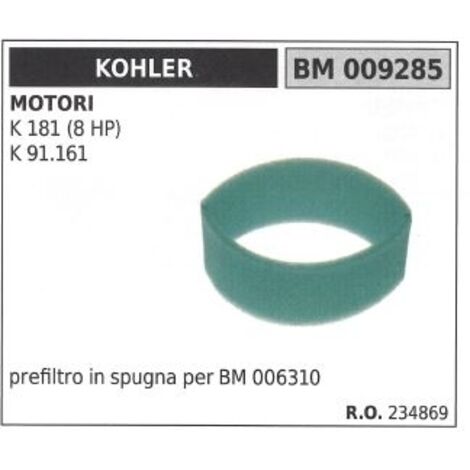 KOHLER Préfiltre à air en mousse tracteur de pelouse K 181 (8 HP) K 91.161 009285