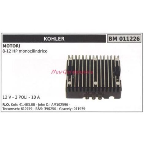 KOHLER Régulateur de tension 8-12 HP moteur monocylindre 12 V 3 pôles 011226