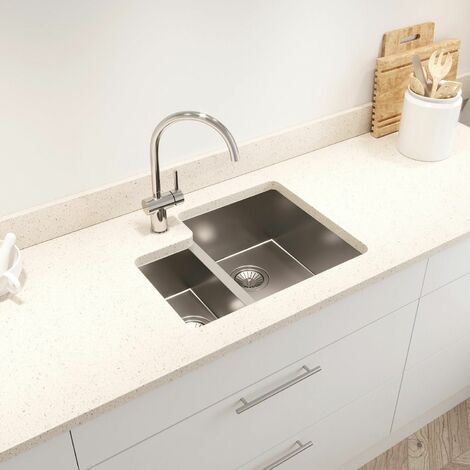 main image of "Kohler True Kitchen Sink 1.5 Bowl Undermount RH Stainless Steel Waste 577x465mm"