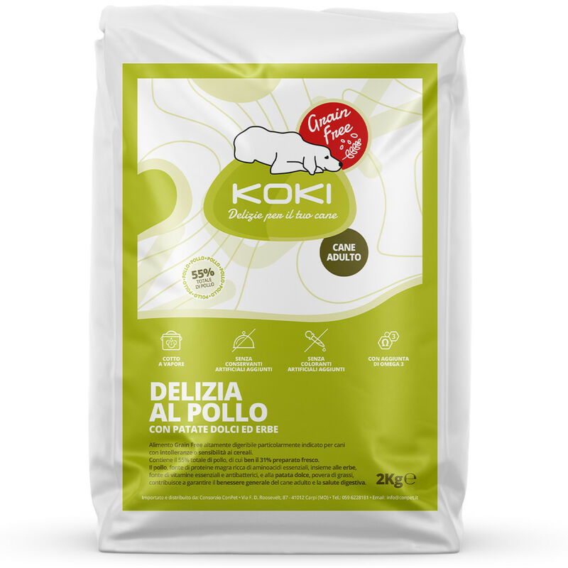 Koki - Delizie per Cani Adulti da 2 Kg | Delizia al Pollo