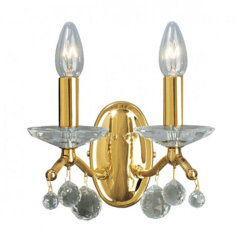 Kolarz CARMEN 2 - Applique Murale Bougie en Cristal Classique Or Poli, 2x E14