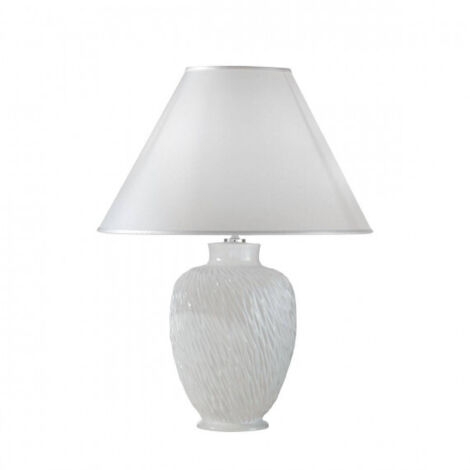 Kolarz CHIARA - Lampe de table Lifestyle Fabric Tapered Shade Blanc, 1x E27