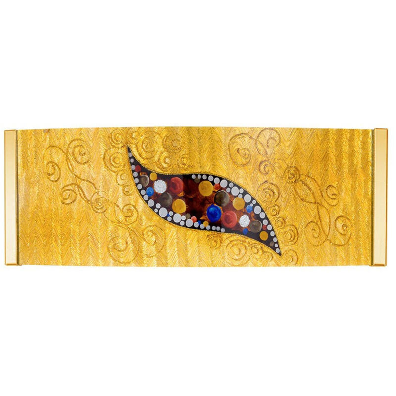 Image of Emozione - Applique da parete in vetro di design in oro lucido - motivo Kiss oro, 2x G9 - Kolarz