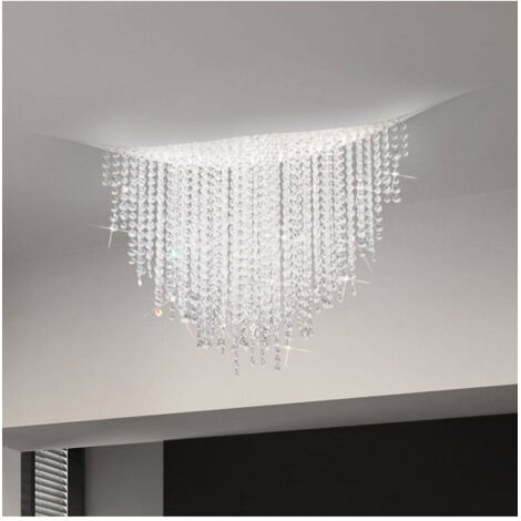 Kolarz FONTE DI LUCE - Plafonnier LED Designer Cristal Intégré Blanc Mat