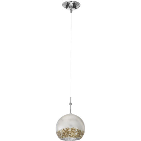 Kolarz LUNA Plafonnier Suspendu Dôme en Verre Chrome