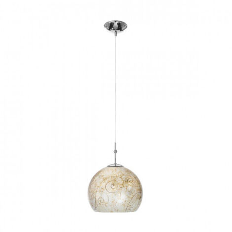 Kolarz LUNA Plafonnier Suspendu Dôme en Verre Chrome