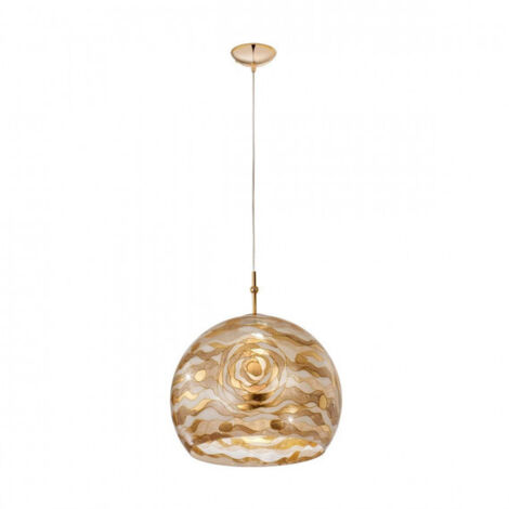 Kolarz LUNA Plafonnier Suspension Dôme en Verre Or 24 Carats
