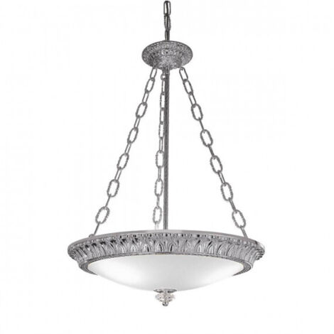 Kolarz MILADY Plafonnier Suspendu Cylindrique en Verre 3 Lumières Chrome