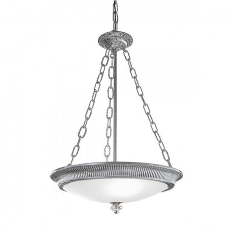 Kolarz MILORD Plafonnier Suspendu Cylindrique en Verre 3 Lumières Chrome