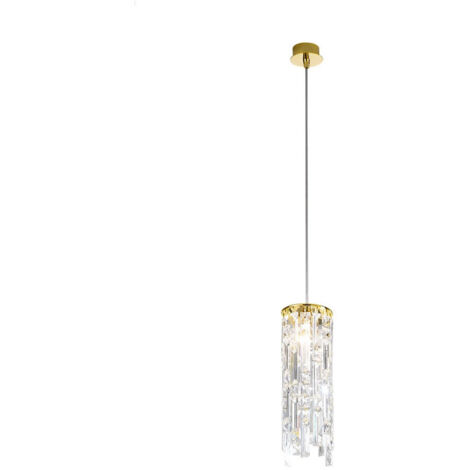 Kolarz PRISMA - Lampe à suspension en cristal de créateur, or poli, 1x G9