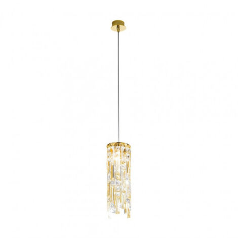 Kolarz PRISMA - Lampe à suspension en cristal de créateur, or poli, 1x G9