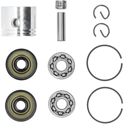 Kolbensatz für Poulan 41,1 mm mit Kurbelwellenlagern – 220/221/260/1950/2150/2250/2450/2550 – Komplettes 6-teiliges Set