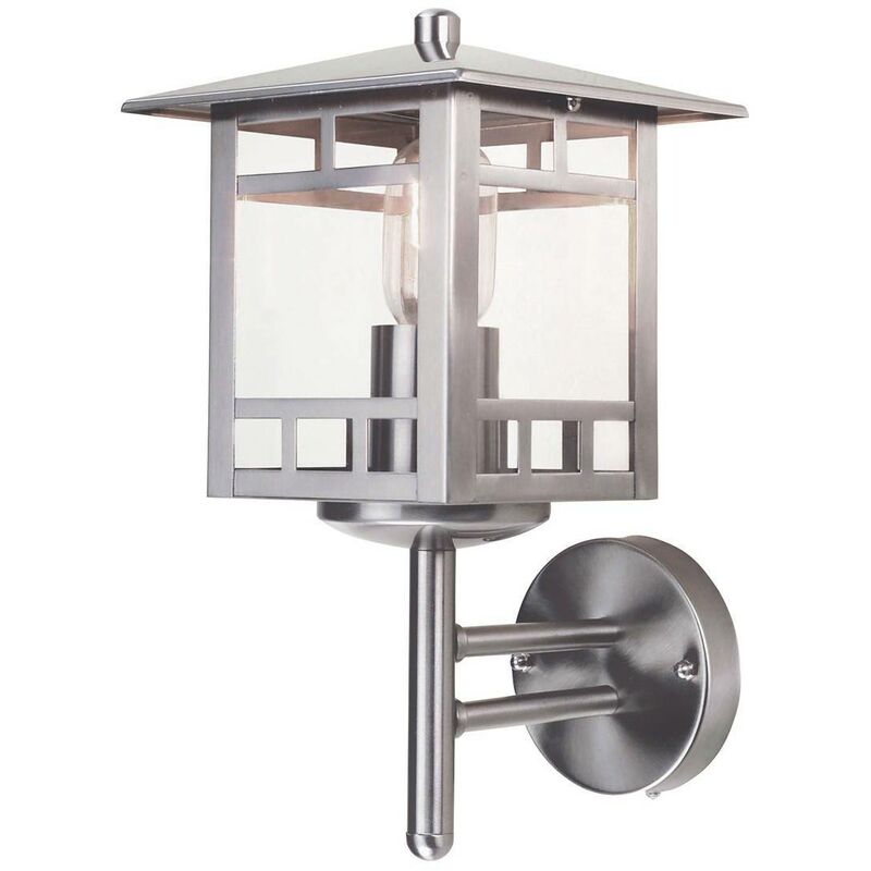 Elstead Lighting - Elstead Kolne - 1 Light Outdoor Wall Lantern Light Stainless Steel, E27