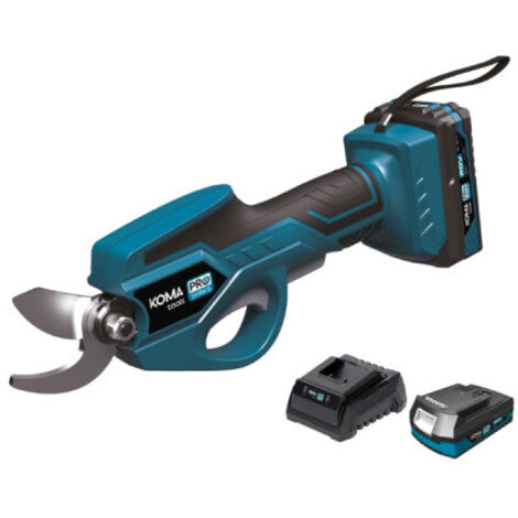 KOMA TOOLS 20V Akku-Baum-, Reb- und Gartenschere - 2,0Ah Akku - Ladegerät