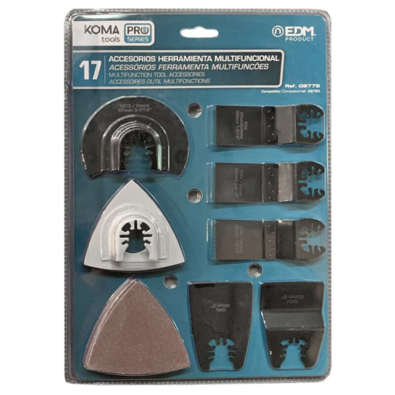 

KOMA TOOLS Kit 17 accesorios para herramienta multifuncional 08765 koma tools pro series battery