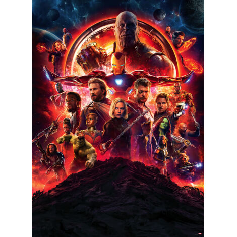 Komar Avengers Infinity War Movie Poster 184 x 254 cm, Papier peint panoramique 4-4126, photomurale sur intissé