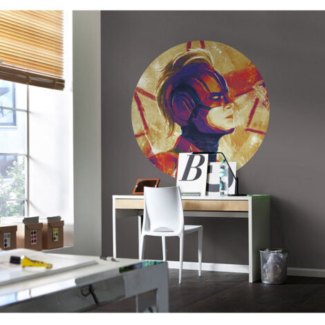 Komar Avengers Painting Captain Marvel Helmet 125 x 125 cm, Stickers pour les murs DD1-054