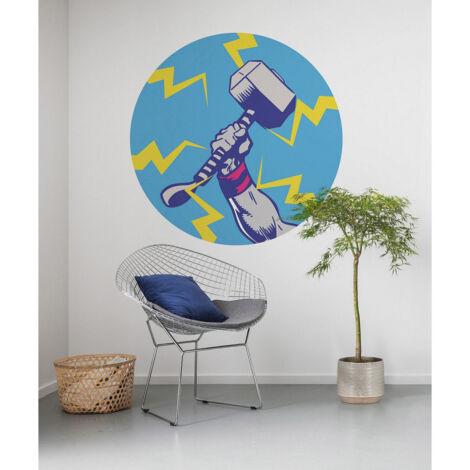 Komar Avengers Thor's Hammer Pop Art 125 x 125 cm, Stickers pour les murs DD1-056