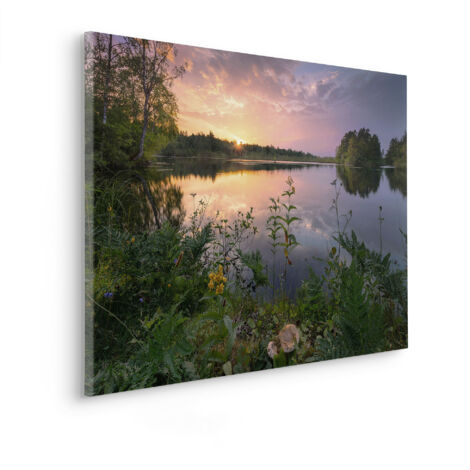 Komar Canvasbild Abends in Schweden - 60 x 90 cm - Bild auf Keilrahmen - Naturmotiv