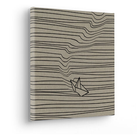 Komar Canvasbild Against the stream - 30 x 30 cm - Bild auf Keilrahmen - Minimalistisch Modern