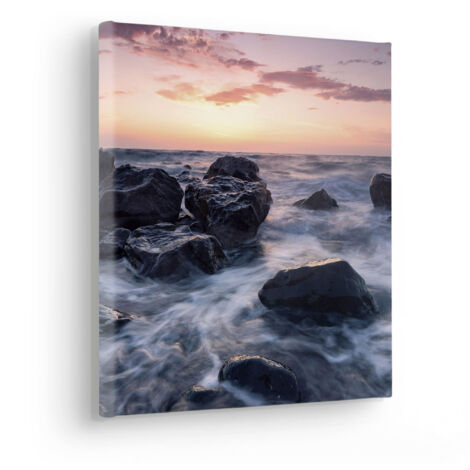 Komar Canvasbild Calm Current - 30 x 30 cm - Bild auf Keilrahmen - Naturmotiv