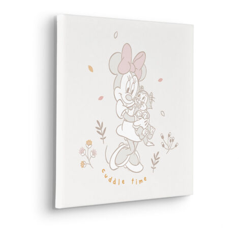 Komar Canvasbild Disney Minnie Mouse Cuddle Time - 40 x 40 cm - Bild auf Keilrahmen - für Kinderzimmer
