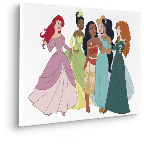 Komar Canvasbild Disney Princesses Together - 40 x 60 cm - Bild auf Keilrahmen - für Kinderzimmer