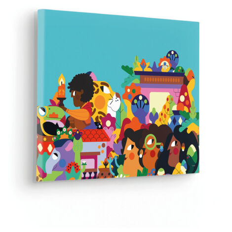Komar Canvasbild Encanto Colours of Columbia - 40 x 30 cm - Bild auf Keilrahmen - für Kinderzimmer