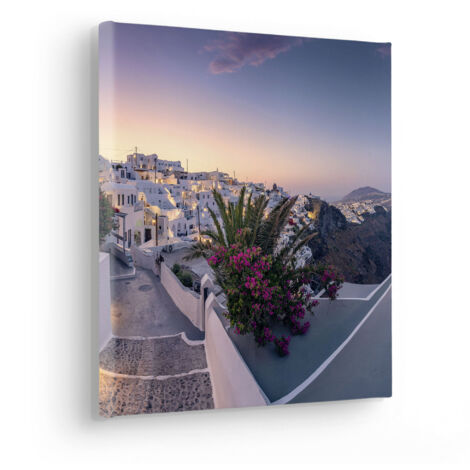 Komar Canvasbild Fira to Oia - 30 x 30 cm - Bild auf Keilrahmen - Naturmotiv