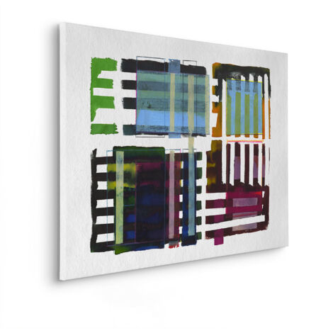 Komar Canvasbild Grids und Stripes - 90 x 60 cm - Bild auf Keilrahmen - Modern