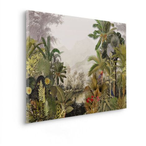 Komar Canvasbild Hiding Parrot - 90 x 60 cm - Bild auf Keilrahmen - Modern